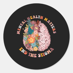 Sticker Rond Finissons-en avec le stigmate Problèmes de santé m
