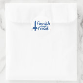 Sticker Rond Finlandais et fier (Sac)