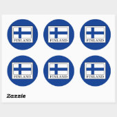Sticker Rond Finlande (Feuille)