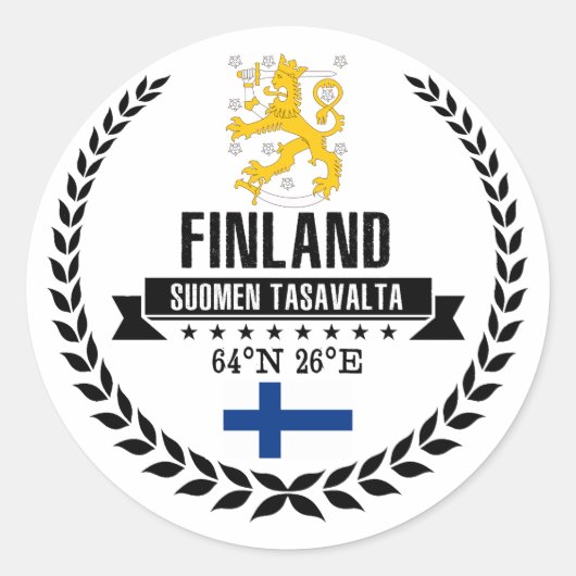 Sticker Rond Finlande (Devant)
