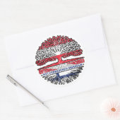 Sticker Rond Finlande Finnois Autriche Arbre (Enveloppe)