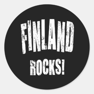 Sticker Rond Finlande Rocks !