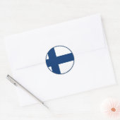 Sticker Rond Finnish Flag (Enveloppe)
