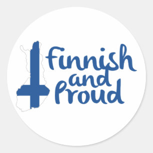 Sticker Rond Finnois et Fiers