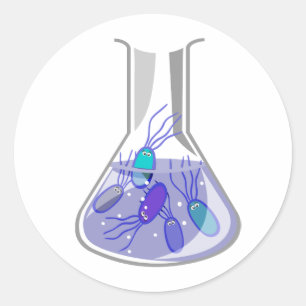 Sticker Rond Fiole de culture