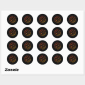 Sticker Rond Fire D20 (Feuille)