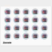 Sticker Rond Fire Engine (Feuille)