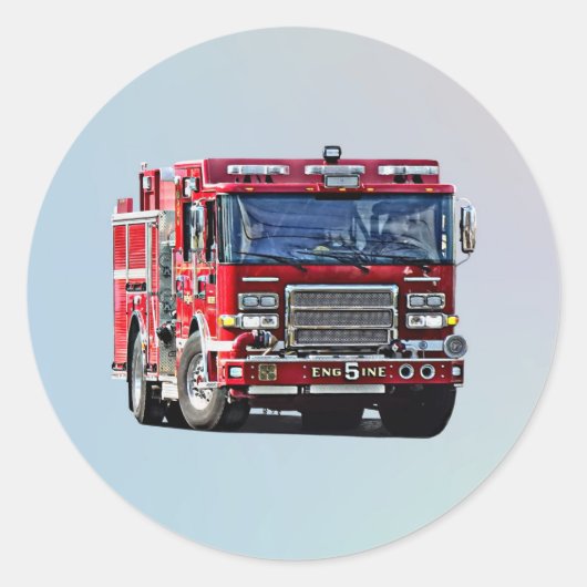 Sticker Rond Fire Engine (Devant)