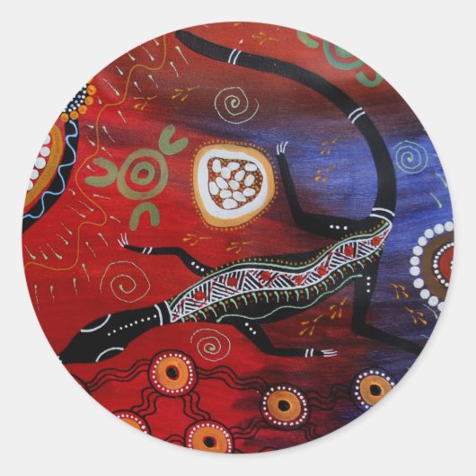 Sticker Rond Fire Goanna Dream (Devant)
