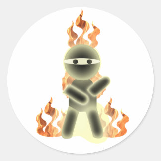 Sticker Rond Fire Ninja (par lil kolohe Nick)