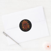 Sticker Rond Fire owl (Enveloppe)