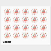 Sticker Rond Fire Truck Birthday Party  (Feuille)