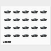 Sticker Rond Firebird Black Convertible 1969 (Feuille)