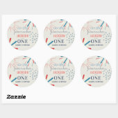 Sticker Rond Firecracker 4 juillet Fireworks Anniversaire (Feuille)