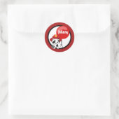 Sticker Rond FIREFIGHTER dalmatien ballon d'anniversaire autoco (Sac)