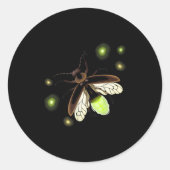 Sticker Rond Fireflies Camping naturel Insecte (Devant)