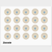 Sticker Rond Fireflies dans Jar Noms personnalisés Date (Feuille)