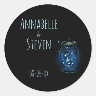 Sticker Rond Fireflies en Jar Classique personnalisée