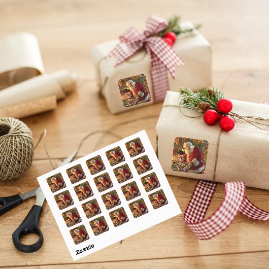 Sticker Rond Fireplace de Vintage