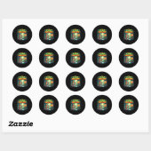 Sticker Rond Firework Camp 2025 Vbs Camp Firelight Camp Vacatio (Feuille)