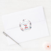 Sticker Rond Fireworks 4 juillet Stars BBQ Anniversaire (Enveloppe)