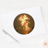 Sticker Rond Fireworks sous la Pleine lune (Enveloppe)