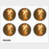 Sticker Rond Fireworks sous la Pleine lune (Feuille)