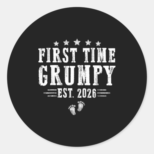 Sticker Rond First Time Mpy Est.2026 Father's Day Promoted To P (Devant)