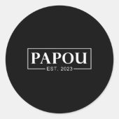 Sticker Rond First Time Pau For New Pau Expecting Pau 2023 (Devant)