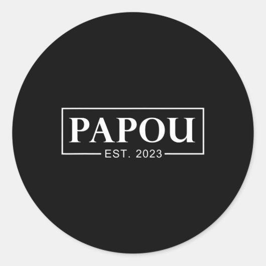 Sticker Rond First Time Pau For New Pau Expecting Pau 2023  (Devant)