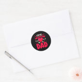 Sticker Rond First Valentine As A Dad Funny Valentine New Dad B (Enveloppe)