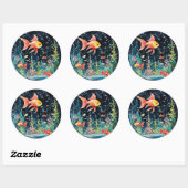 Sticker Rond Fish Dreamland, perfection aquarium, (Feuille)