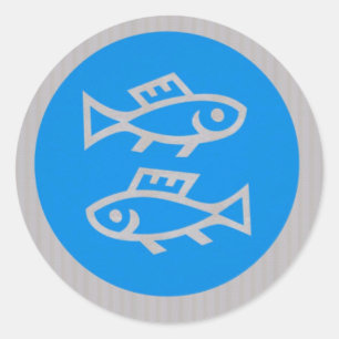 Sticker Rond FISH MERMAID PÊCHE PÊCHEURS cadeaux de retour uniq