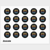 Sticker Rond Fisher Go Fishing (Feuille)
