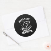 Sticker Rond Fisher Reel Cool Grand Grand Papi (Enveloppe)