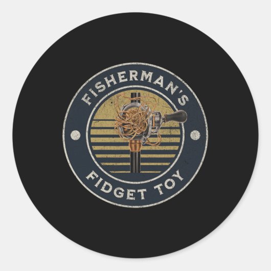Sticker Rond Fisherman’s Fidget Toy Fishing Fidget Spinner (Devant)