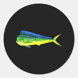Sticker Rond Fishing Mahi Fish Mahi Mahi Fishing Lover