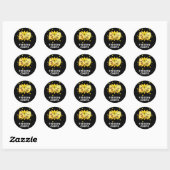 Sticker Rond Fission Chips drôle Physique Nourriture Pun Dark B (Feuille)