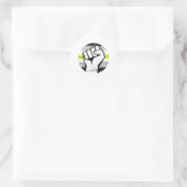 Sticker Rond Fist Circle Imprimé Fierté Agender (Sac)