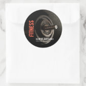 Sticker Rond Fitness Personal Trainer Bodybuilding Modern Sharp (Sac)