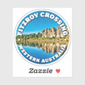 Sticker rond Fitzroy Crossing, Australie occidenta (Feuille)