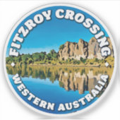 Sticker rond Fitzroy Crossing, Australie occidenta (Devant)