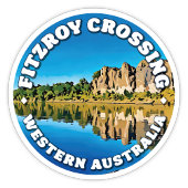 Sticker rond Fitzroy Crossing, Australie occidenta