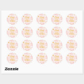 Sticker Rond Five est un Vibe Pink Daisy Checker (Feuille)