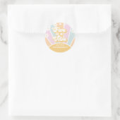 Sticker Rond Five est Vibe pastel Retro Sunshine daisy boho (Sac)