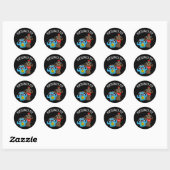 Sticker Rond Fizzic Fit Funny Fizzy Cola Pun Dark BG (Feuille)