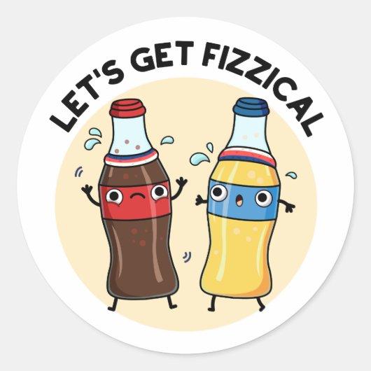 Sticker Rond Fizzical Funny Soda Pop Pun (Devant)