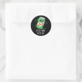 Sticker Rond Fizzy Come Fizzy Go Funny Soda Pop Pun Dark BG (Sac)