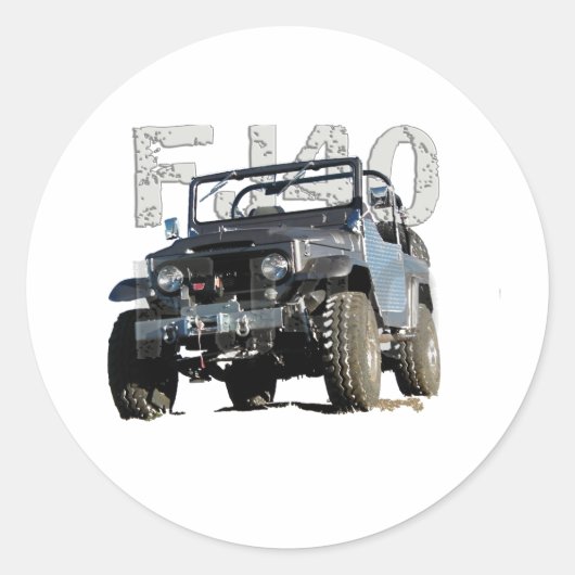 Sticker Rond FJ40 Landcruiser Apparel (Devant)
