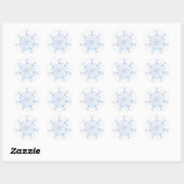 Sticker Rond Flacon de neige bleu glace (Feuille)